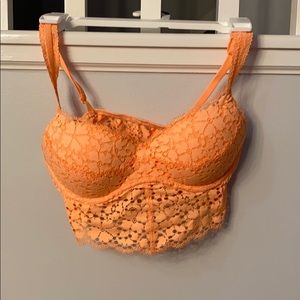 VS pink push up Bralette, Sz small, orange